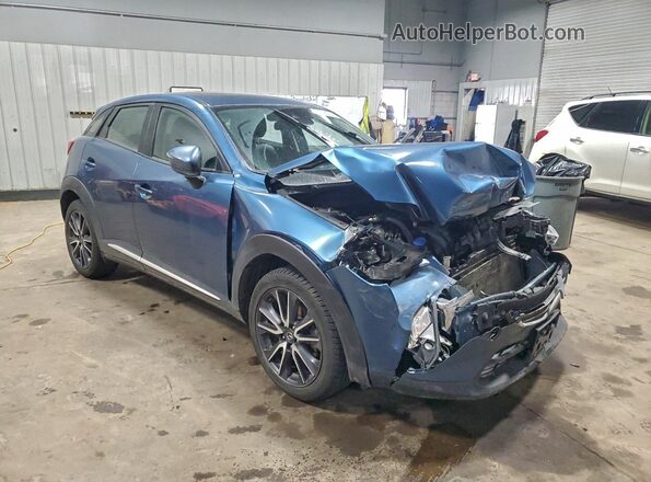 JM1DKFD77J0309875 2018 MAZDA CX-3 Blue Przód prawy