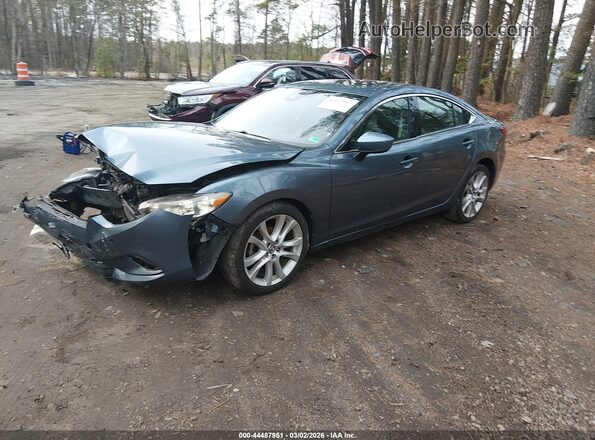 JM1GL1V52H1153985 2017 MAZDA 6 Blue Передня ліва чверть