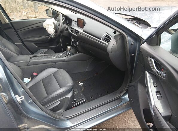 JM1GL1V52H1153985 2017 MAZDA 6 Blue Вид салону спереду