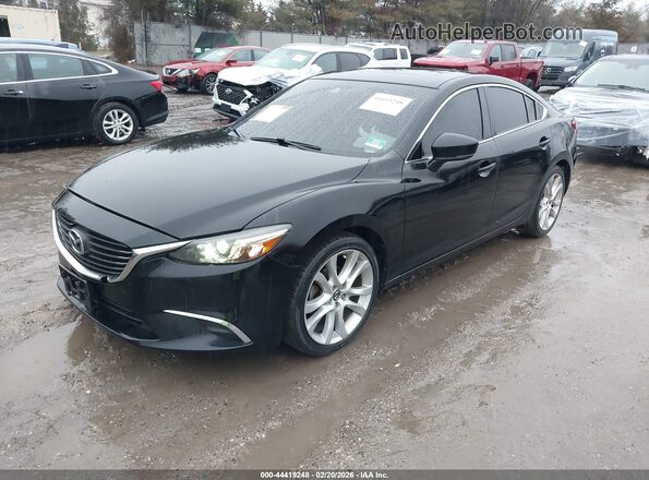 JM1GL1V58H1104886 2017 MAZDA 6 Black წინა მარცხენა ხედი სამი მეოთხედიდან