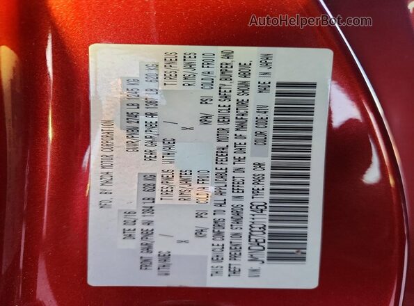 JM1NDAB70G0111460 2016 MAZDA MX-5 Red Widok komory silnika
