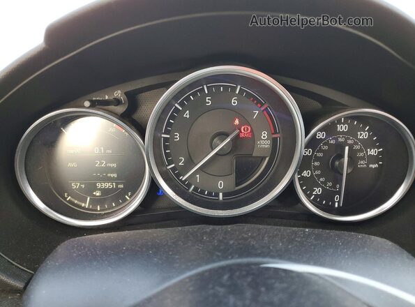 JM1NDAL78H0103221 2017 MAZDA MX-5 White ხელსაწყოთა პანელის ხედი
