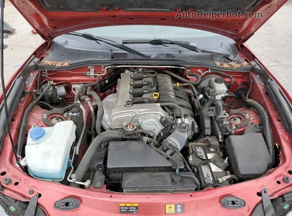 JM1NDAM73H0103786 2017 MAZDA MX-5 Maroon Widok wnętrza z tyłu