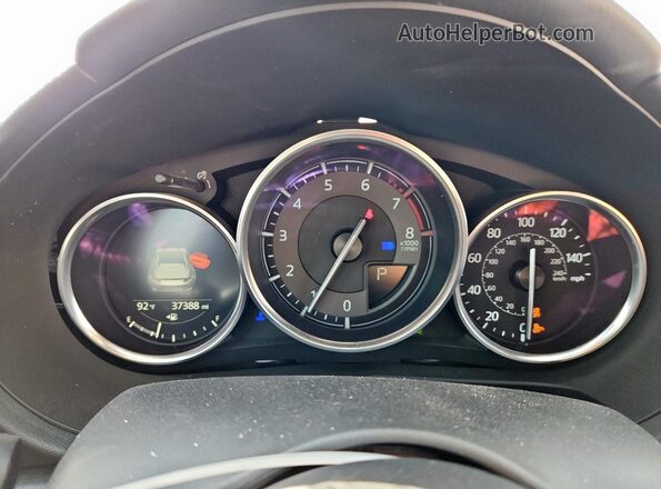 JM1NDAM76H0107069 2017 MAZDA MX-5 Blue Instrument cluster view