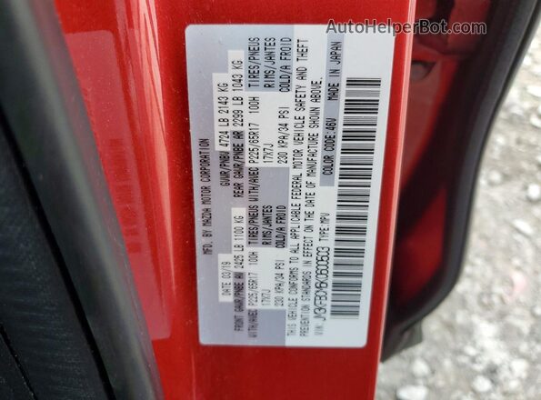 JM3KFBCM6K0600503 2019 MAZDA CX-5 Red 