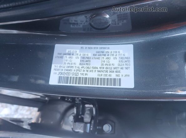 JM3KKEHC5S1191823 2025 MAZDA CX-90 Gray Widok naklejki z numerem VIN