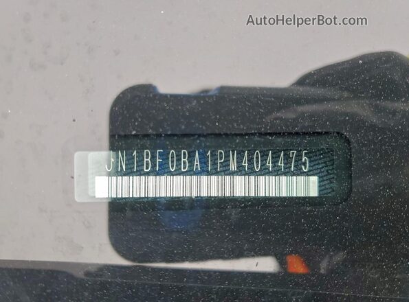 JN1BF0BA1PM404475 2023 NISSAN ARIYA Black Widok naklejki z numerem VIN