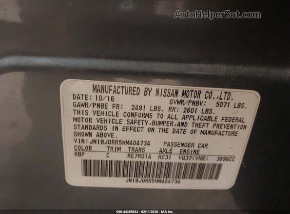 JN1BJ0RR5HM404734 2017 INFINITI QX50 Teal 
