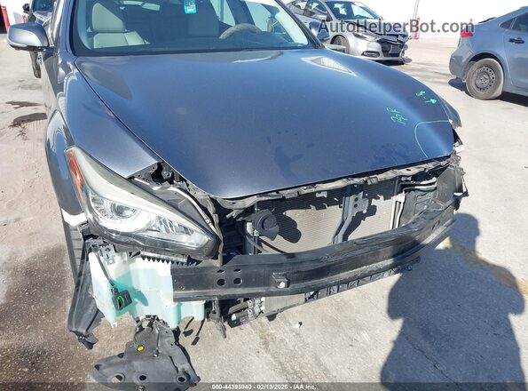 JN1BY1AP9JM180790 2018 INFINITI Q70 Gray Front view