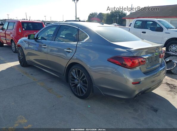 JN1BY1AP9JM180790 2018 INFINITI Q70 Gray Rear left