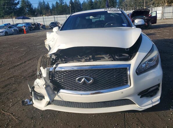 JN1BY1AP9JM180806 2018 INFINITI Q70 White Front view