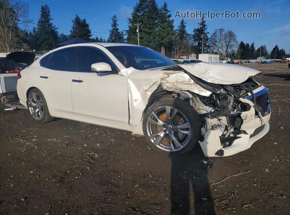 JN1BY1AP9JM180806 2018 INFINITI Q70 White Front right