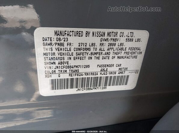 JN1CF0BB4PM711295 2023 NISSAN ARIYA Gray Widok komory silnika