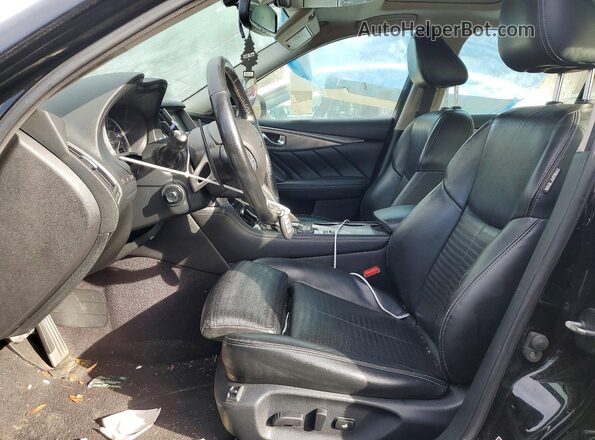 JN1CV7AP3HM642657 2017 INFINITI Q50 Black Вид салону спереду