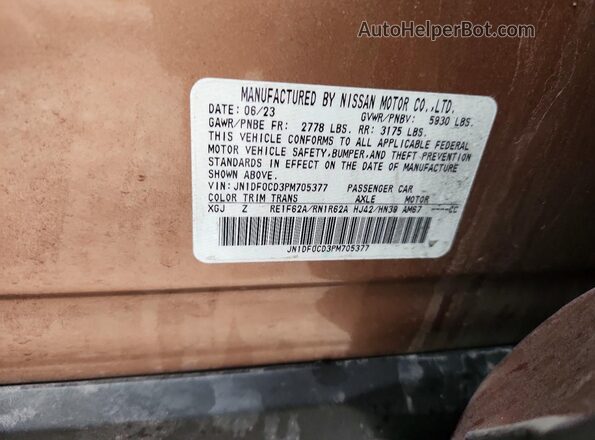 JN1DF0CD3PM705377 2023 NISSAN ARIYA Tan Vista del compartimento del motor