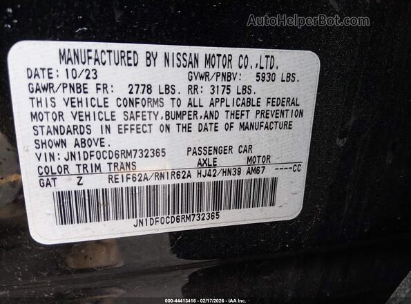 JN1DF0CD6RM732365 2024 NISSAN ARIYA Black Vista del compartimento del motor
