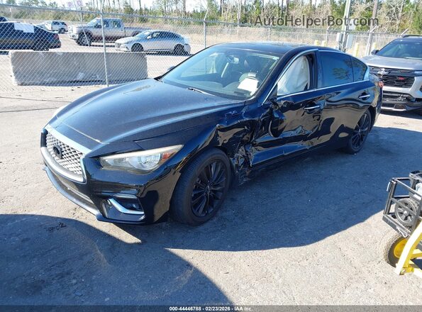 JN1EV7AP0JM357736 2018 INFINITI Q50 Черный Передняя левая четверть