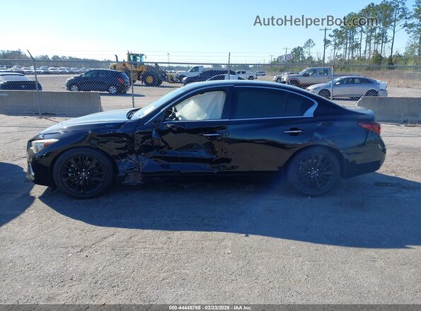 JN1EV7AP0JM357736 2018 INFINITI Q50 Черный Вид задней части салона