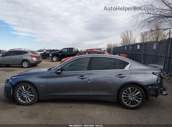 JN1EV7APXKM511936 2019 INFINITI Q50 Gray Vista interior trasera