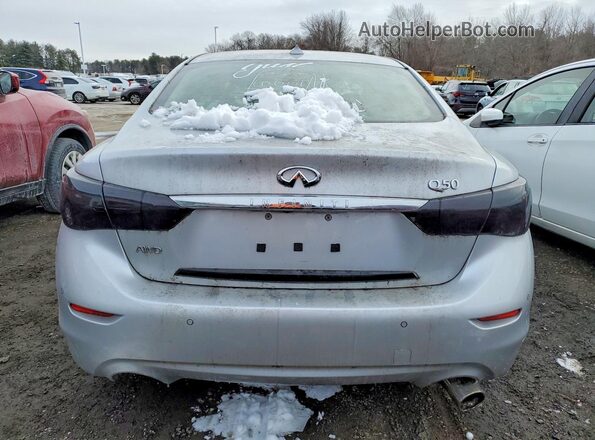 JN1EV7AR9HM836491 2017 INFINITI Q50 Silver Вид ззаду