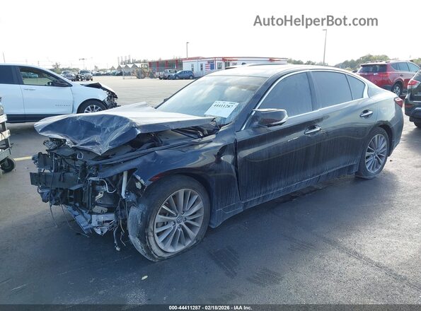 JN1EV7BP8PM512993 2023 INFINITI Q50 Black წინა მარცხენა ხედი სამი მეოთხედიდან