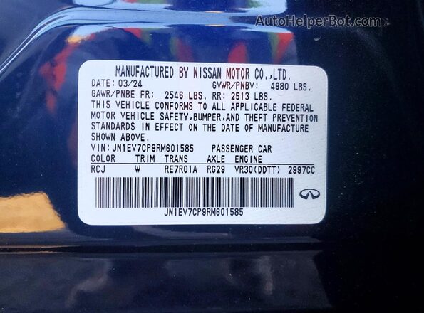 JN1EV7CP9RM601585 2024 INFINITI Q50 Blue 