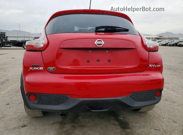 JN8AF5MV5GT657881 2016 NISSAN JUKE Red Вид ззаду