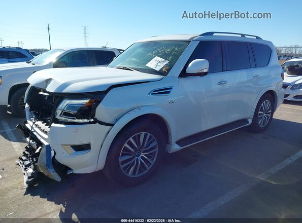 JN8AY2BC9M9145267 2021 NISSAN ARMADA White Առջևի ձախ երեք քառորդ տեսարան