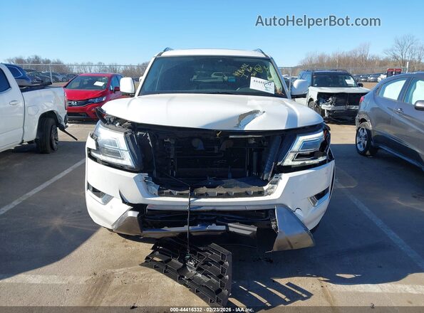 JN8AY2BC9M9145267 2021 NISSAN ARMADA White Սարքավորումների վահանակի տեսք