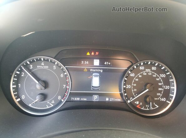 JN8AY2DA4M9373219 2021 NISSAN ARMADA White Instrument cluster view