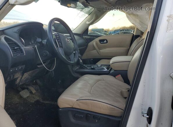 JN8AY2DB1M9794257 2021 NISSAN ARMADA Белый Вид салона спереди