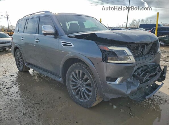 JN8AY2DB2P9837346 2023 NISSAN ARMADA Серый Передняя правая четверть