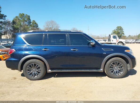 JN8AY2NE4J9735014 2018 NISSAN ARMADA Blue Սալոնի հետևի տեսք