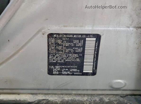 JN8AY2NE8J9730320 2018 NISSAN ARMADA Silver 