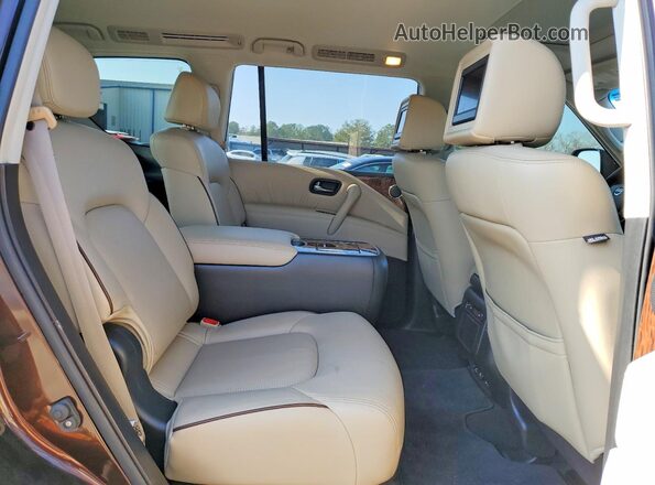 JN8AY2NF2H9301290 2017 NISSAN ARMADA Бордовый Вид задней части салона
