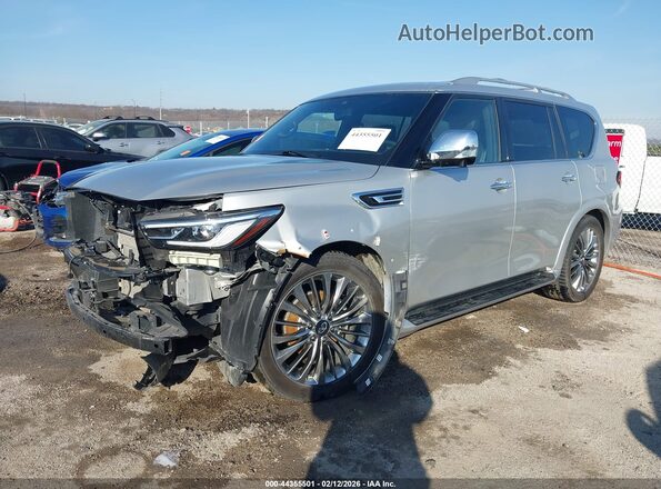 JN8AZ2BE3M9271235 2021 INFINITI QX80 Silver Передня ліва чверть