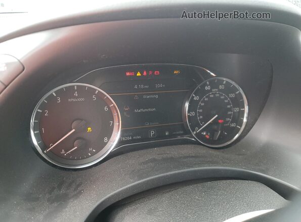 JN8AZ2NFXL9704486 2020 INFINITI QX80 Black ხელსაწყოთა პანელის ხედი