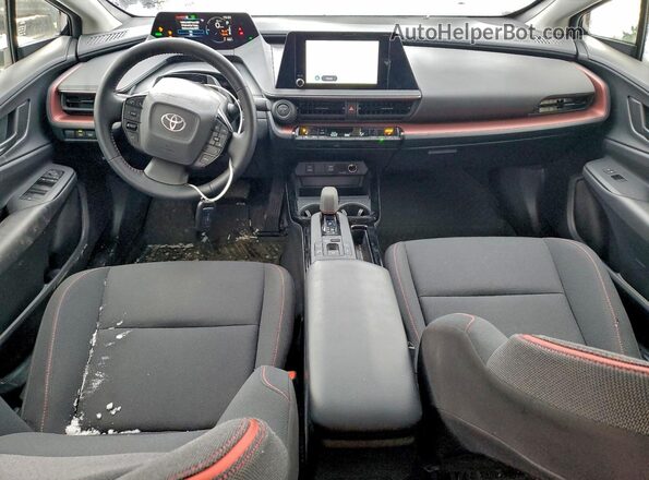 JTDACACU0S3053279 2025 TOYOTA PRIUS Black Dashboard view