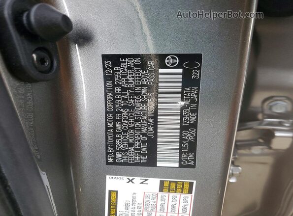 JTDAFAAF1R3007515 2024 TOYOTA CROWN Gray Widok komory silnika