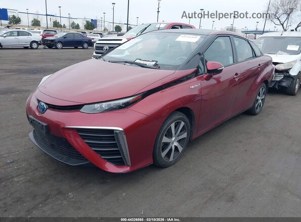 JTDBVRBD0KA007347 2019 TOYOTA MIRAI Red Առջևի ձախ երեք քառորդ տեսարան