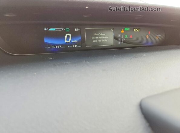 JTDBVRBD2JA004996 2018 TOYOTA MIRAI Silver Вид щитка приладів