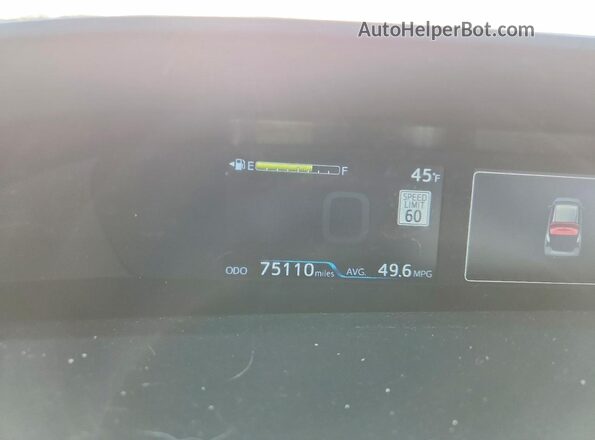 JTDKAMFU2N3158160 2022 TOYOTA PRIUS Blue Vista del cuadro de instrumentos