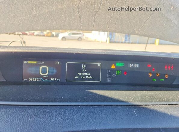 JTDKAMFU3N3181608 2022 TOYOTA PRIUS Black Widok zestawu wskaźników