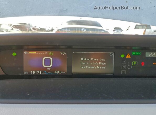 JTDKAMFU4M3141889 2021 TOYOTA PRIUS Silver Вид щитка приладів