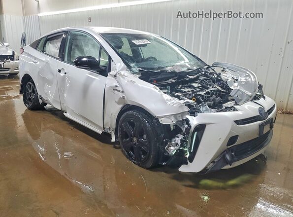 JTDKAMFU6M3127217 2021 TOYOTA PRIUS Белый Передняя правая четверть