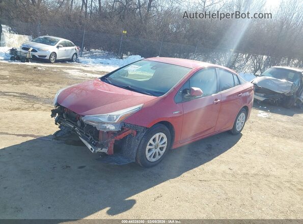 JTDKAMFU6M3147869 2021 TOYOTA PRIUS Красный Передняя левая четверть