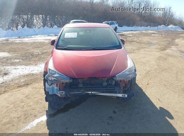 JTDKAMFU6M3147869 2021 TOYOTA PRIUS Красный Вид щитка приборов
