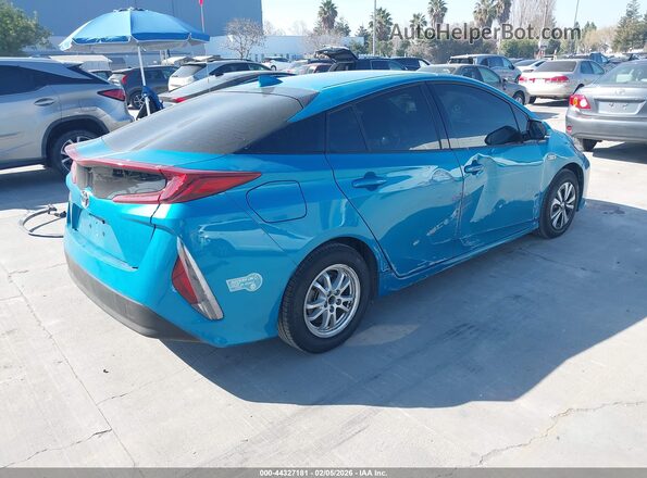 JTDKARFP3J3081803 2018 TOYOTA PRIUS PRIME Бирюзовый 