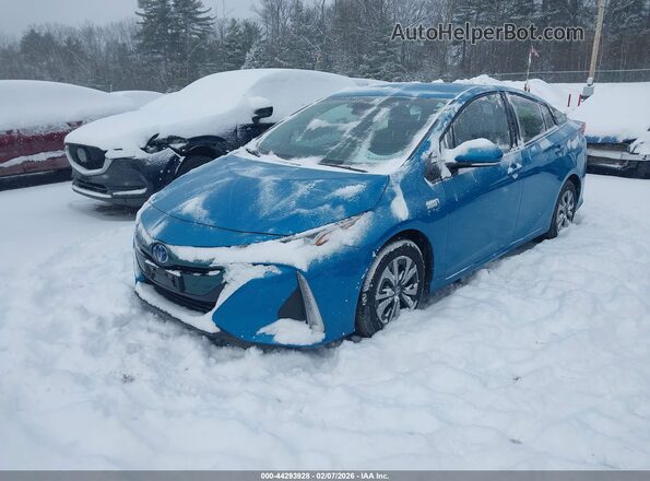JTDKARFP9K3113249 2019 TOYOTA PRIUS PRIME Turquoise წინა მარცხენა ხედი სამი მეოთხედიდან