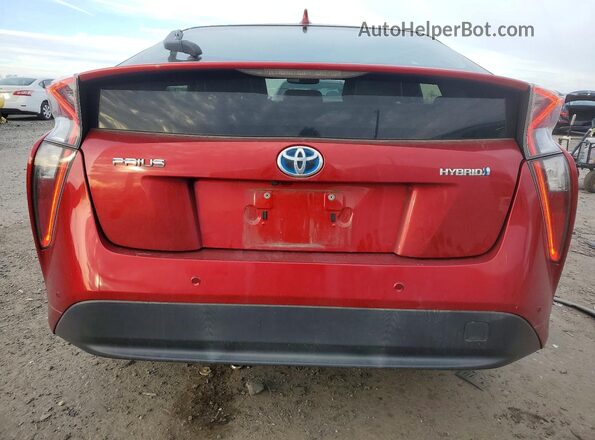 JTDKARFU3H3537430 2017 TOYOTA PRIUS Red 